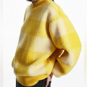 NWT COS Fleece Sweater Yellow size XS